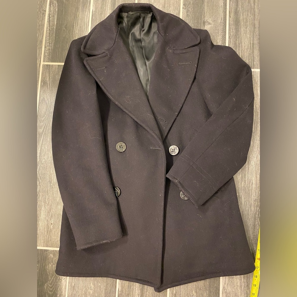 Vintage Military Kersey Pea Coat Size 36
